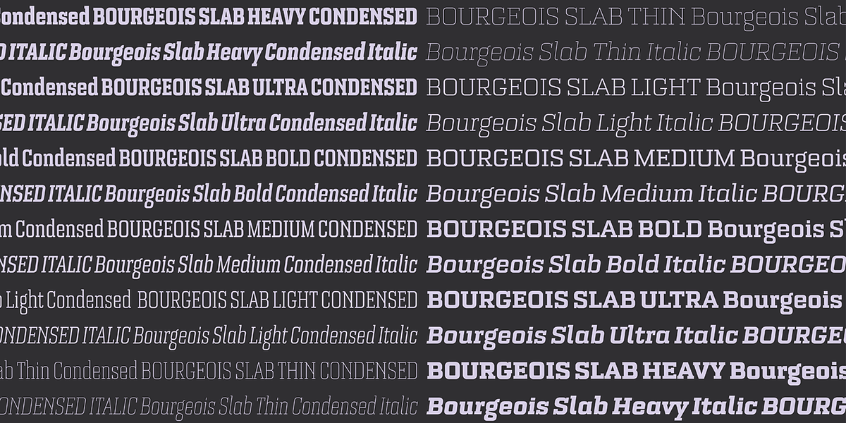 Bourgeois Slab, a Slab Serif Font by Barnbrook Fonts