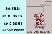 Quirky Valentine Pig Clipart, an Illustration by SVGArt (Thumbnail 6 of 8)