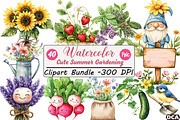 Cute Summer Gardening Clipart, an Illustration by DreamCafeArt (Thumbnail 1 of 9)