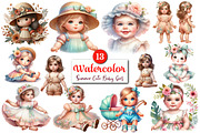 Summer Cute Baby Girl Clipart Bundle, a Graphic by CitraGraphics (Thumbnail 1 of 4)