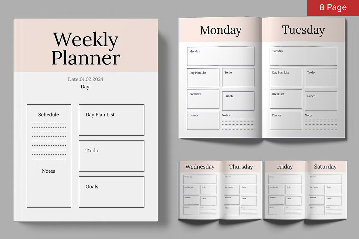 Planner Template Bundle, a Stationery Template by ContestDesign (Photo 28 of 39)