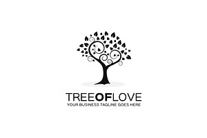 Tree-of-love Logo Template