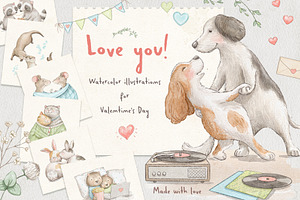 Love you, an Animal Illustration by Mimomy