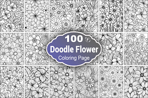 Doodles Flower Coloring Page, a Graphic by Forhadx5