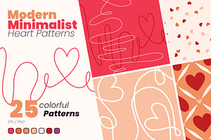 Modern Minimalist Heart Patterns