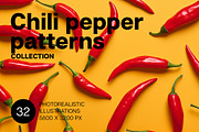 Chili pepper patterns - 32 images, a Food Illustration by Handmadefont (Thumbnail 1 of 11)