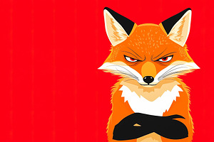 Angry Fox with Crossed Arms, an Animal Photo by Ales Munt