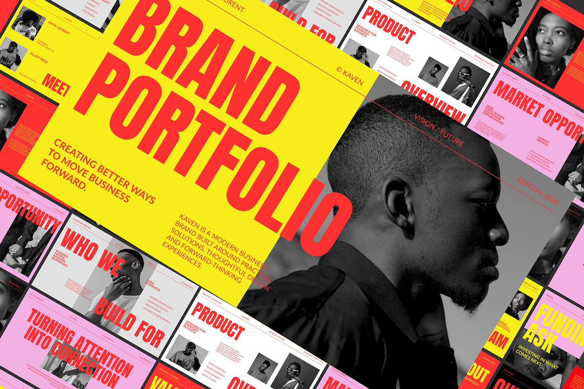 Kaven - Brand Portfolio Keynote, a Presentation Template by adoestudio (Photo 1 of 9)