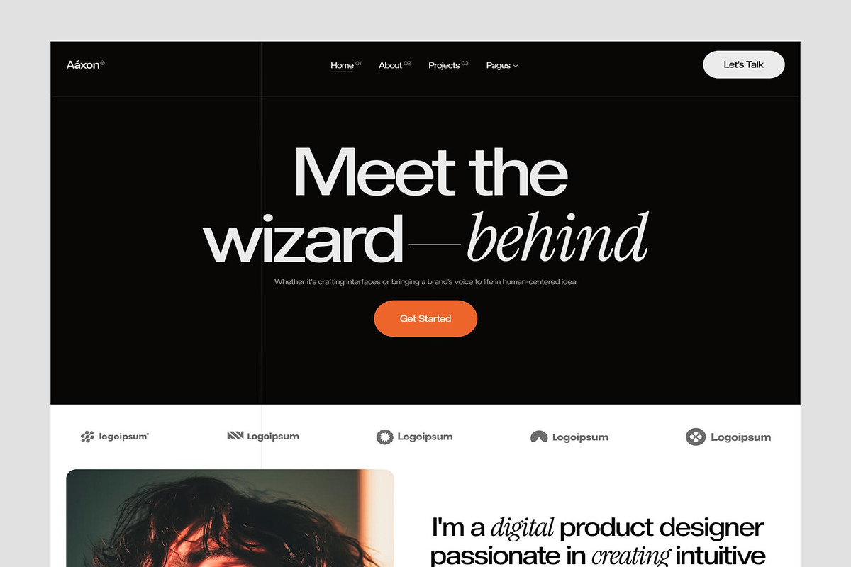 Aáxon Personal Portfolio Agency Webs, an UI Kit Template by Creative Perspective (Photo 5 of 6)