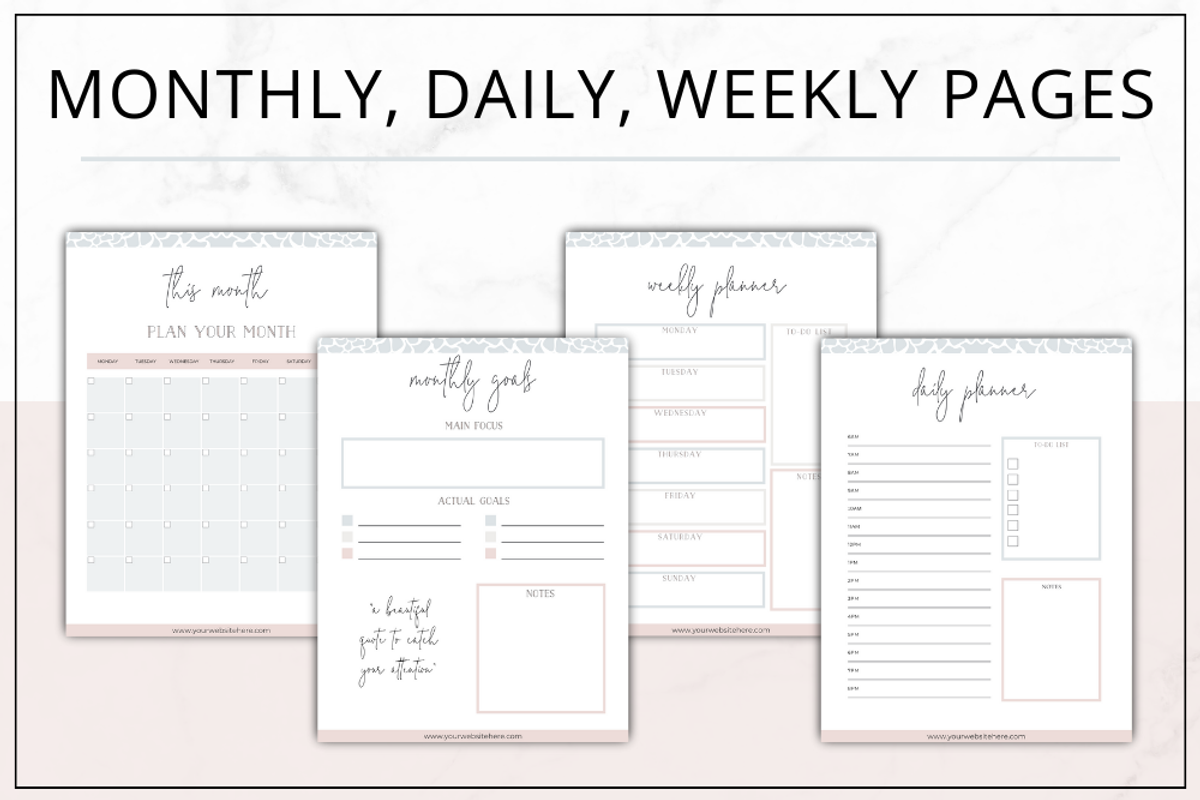 Canva Planner - Inspired Avenue, a Stationery Template by Lady Boss Studio (Photo 2 of 8)