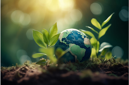 Save planet earth nature. Generate, an Illustration by Ylivdesign