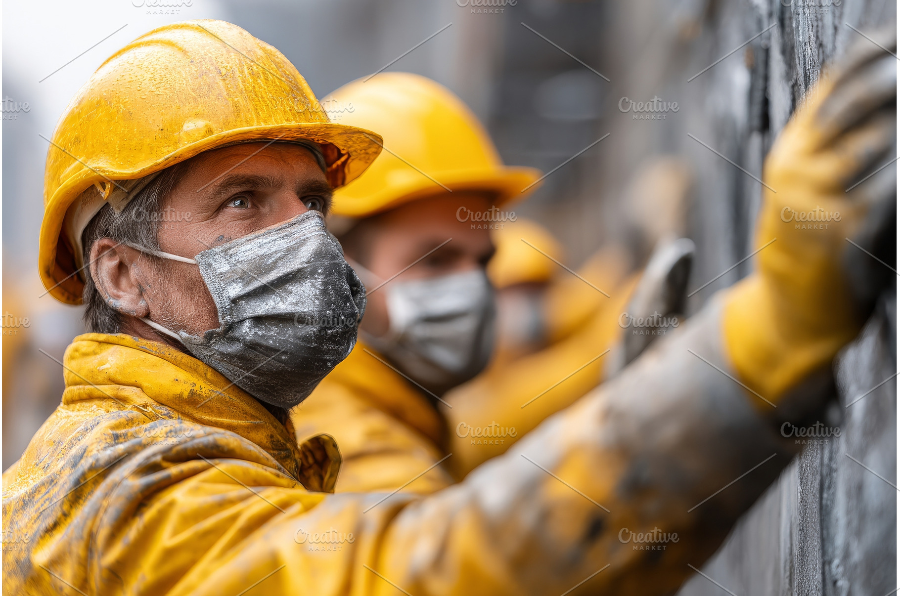 Two working-class individuals donned, an Industrial Photo by ZinetroN