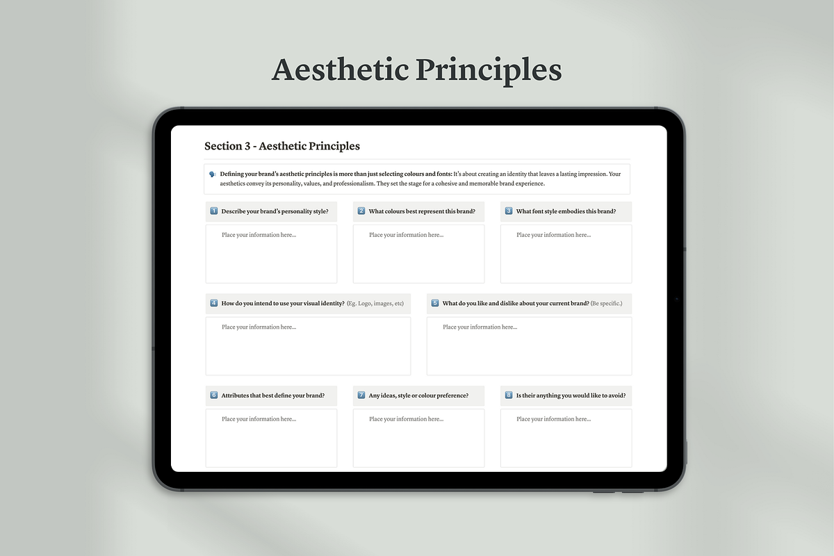 Notion Brand Questionnaire Template, a Templates & Theme by Swyn.Studio (Photo 6 of 8)