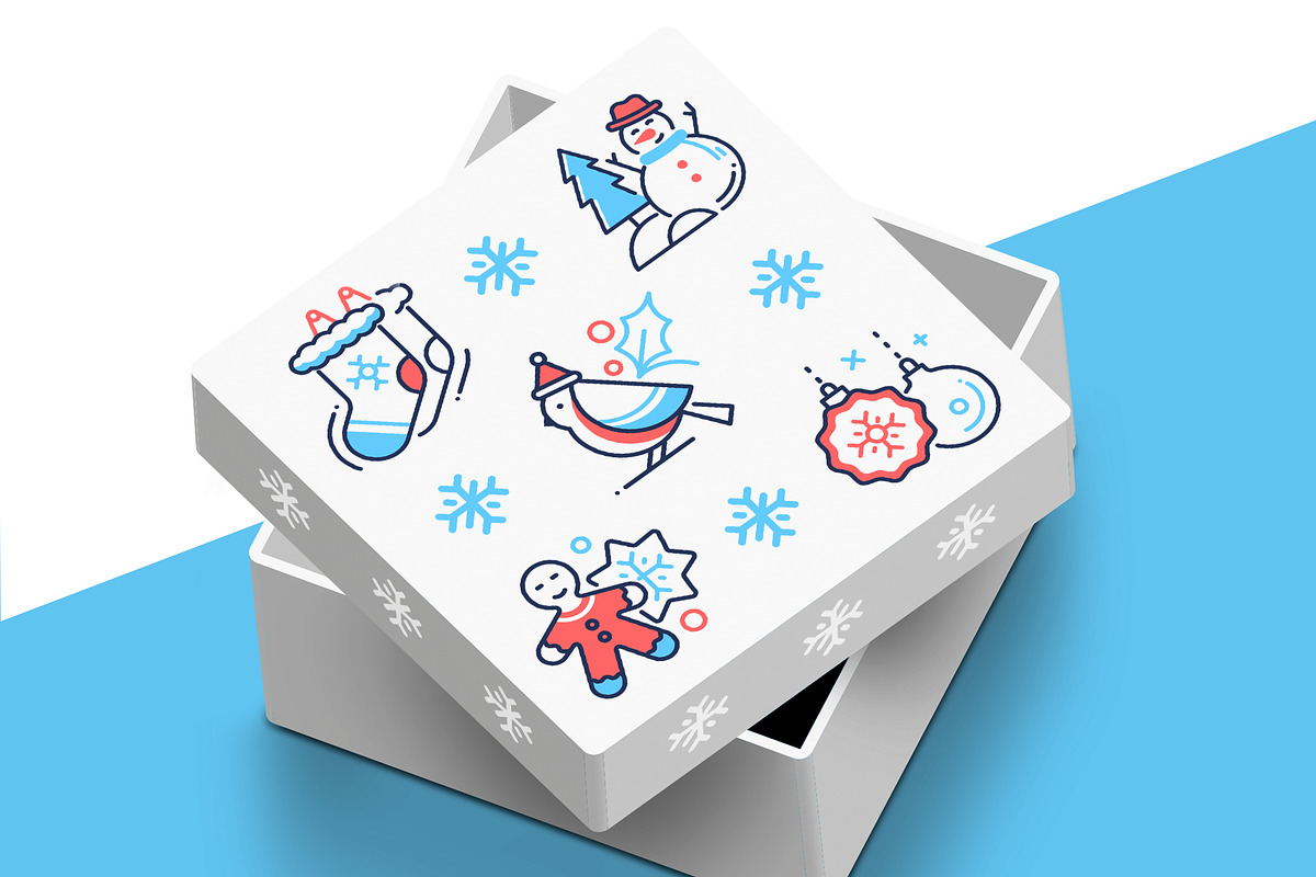 Christmas Line Icons Set, an Outline Icon by Boyko Pictures (Photo 8 of 9)