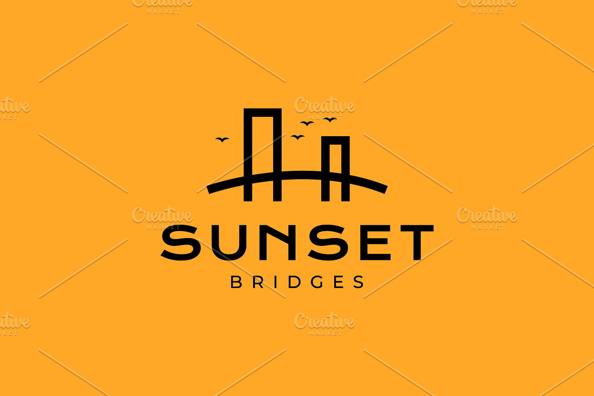 bridge building construction logo, a Branding & Logo Template by devastd