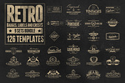 126 Retro Badges, Labels & Crests, a Branding & Logo Template by Graphicdome (Thumbnail 1 of 5)