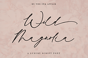 Wild Magnolia Luxury Script, a Script Font by theinkaffair (Thumbnail 1 of 13)