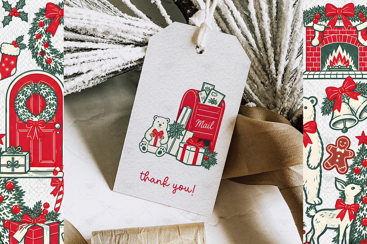Whimsical Christmas Clipart, a Decorative Illustration by BigCakeBee (Photo 3 of 3)