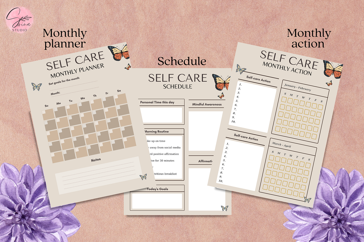 Self Care Planner, a Design Template by SWINA STUDIO (Photo 2 of 3)