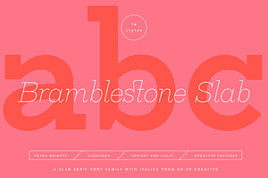 Bramblestone Slab Serif Font Family, a Slab Serif Font by Up Up Creative