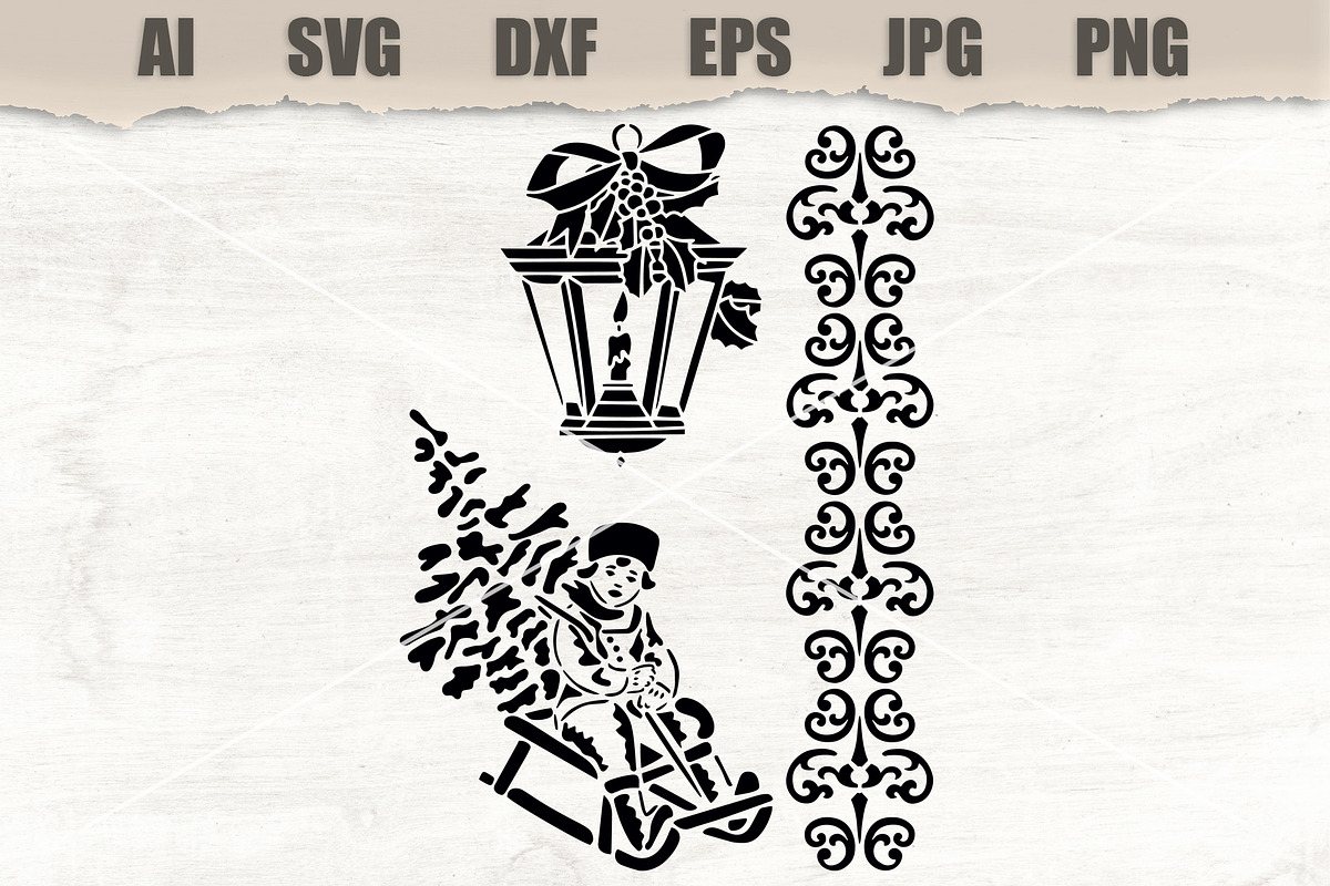 Stencil Winter Border, a Person Illustration by MARYCRAFTIRIA (Photo 1 of 3)
