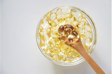 Vitamin E in fat-soluble capsules, a Health & Medical Photo by yanadjana
