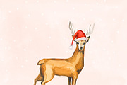 Watercolor Christmas Card Clipart, a Background Graphic by RhianAwni (Thumbnail 10 of 10)