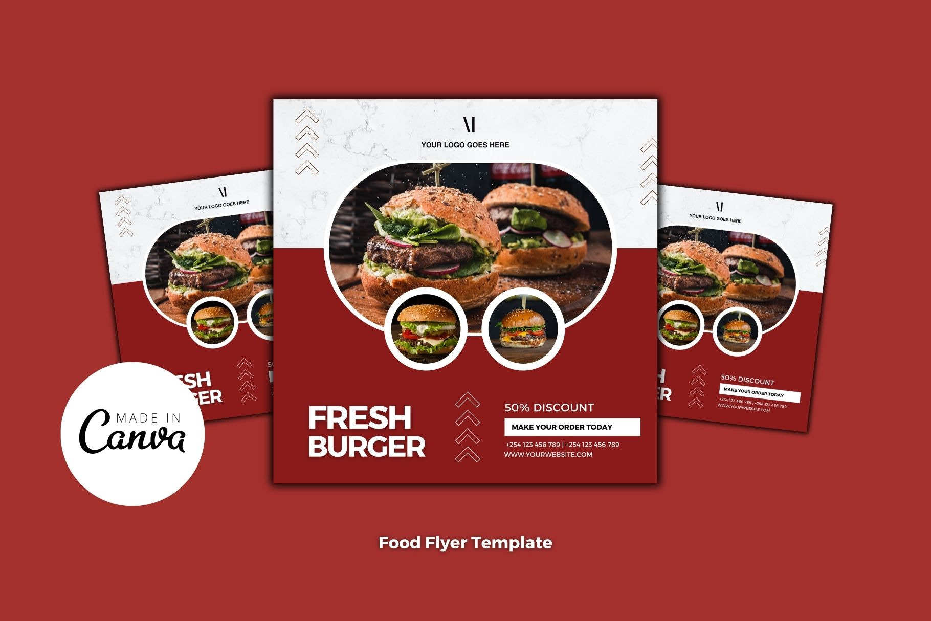 Burger Fast Food Canva Template, a Social Media Template by MK Creatives