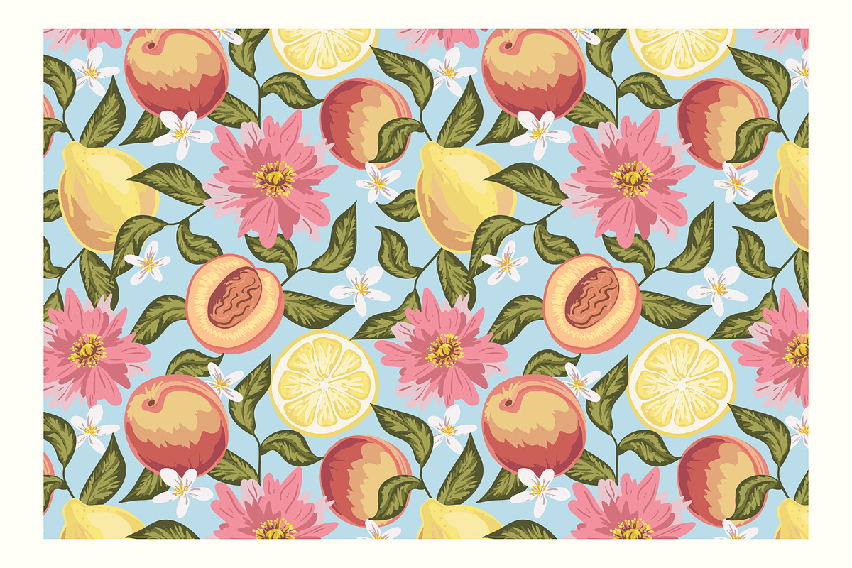 Fruit garden vector patterns, a Pattern Graphic by TaityG (Photo 4 of 6)