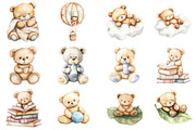 Watercolor Beige Teddy Bear Nursery, an Illustration by CitraGraphics (Thumbnail 5 of 5)