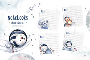 Watercolor space explorers. Kids set, an Animal Illustration by Peace ART (Thumbnail 9 of 19)