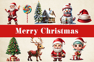 Merry Christmas Clipart Characters
