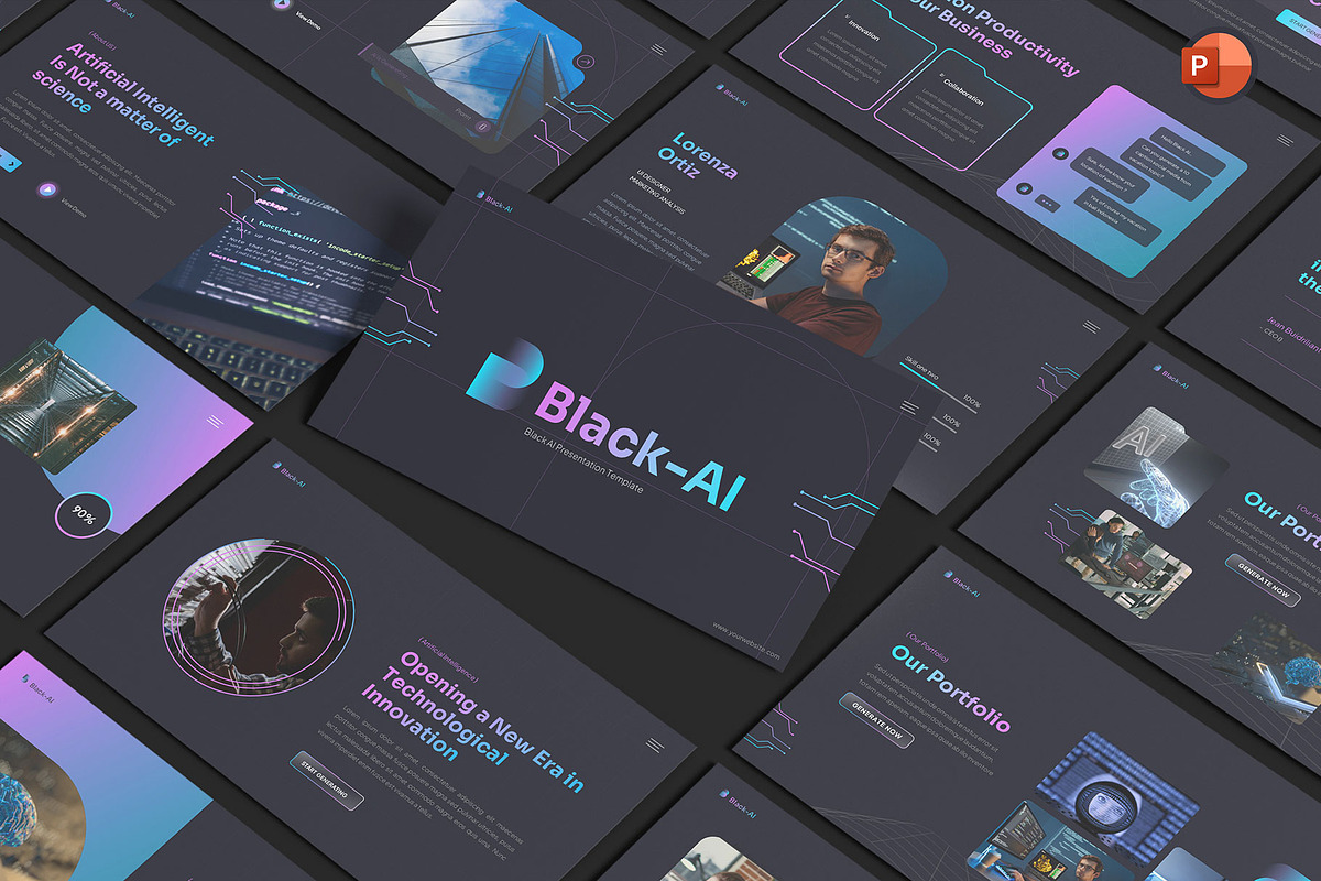 Artificial Intelligence Powerpoint, a Presentation Template by Pixslides (Photo 1 of 5)