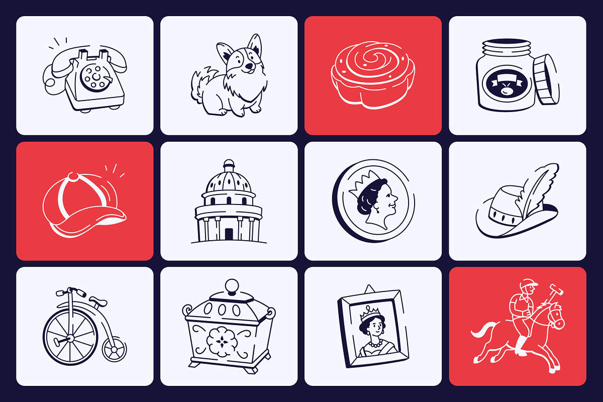 English Doodle Icon, an Outline Icon by Vectors Market (Photo 5 of 8)