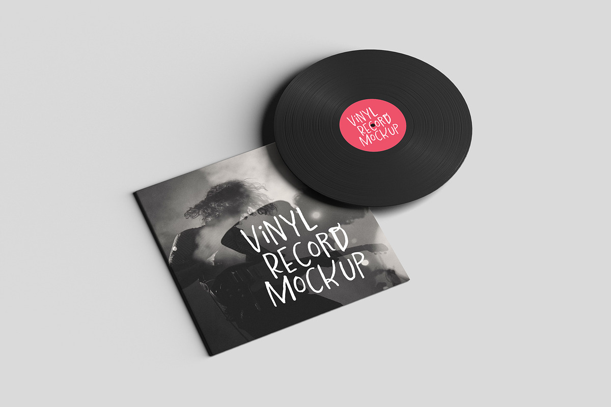 Vinyl Record Cover Mockups, a Packaging Mockup by artimasa (Photo 6 of 7)