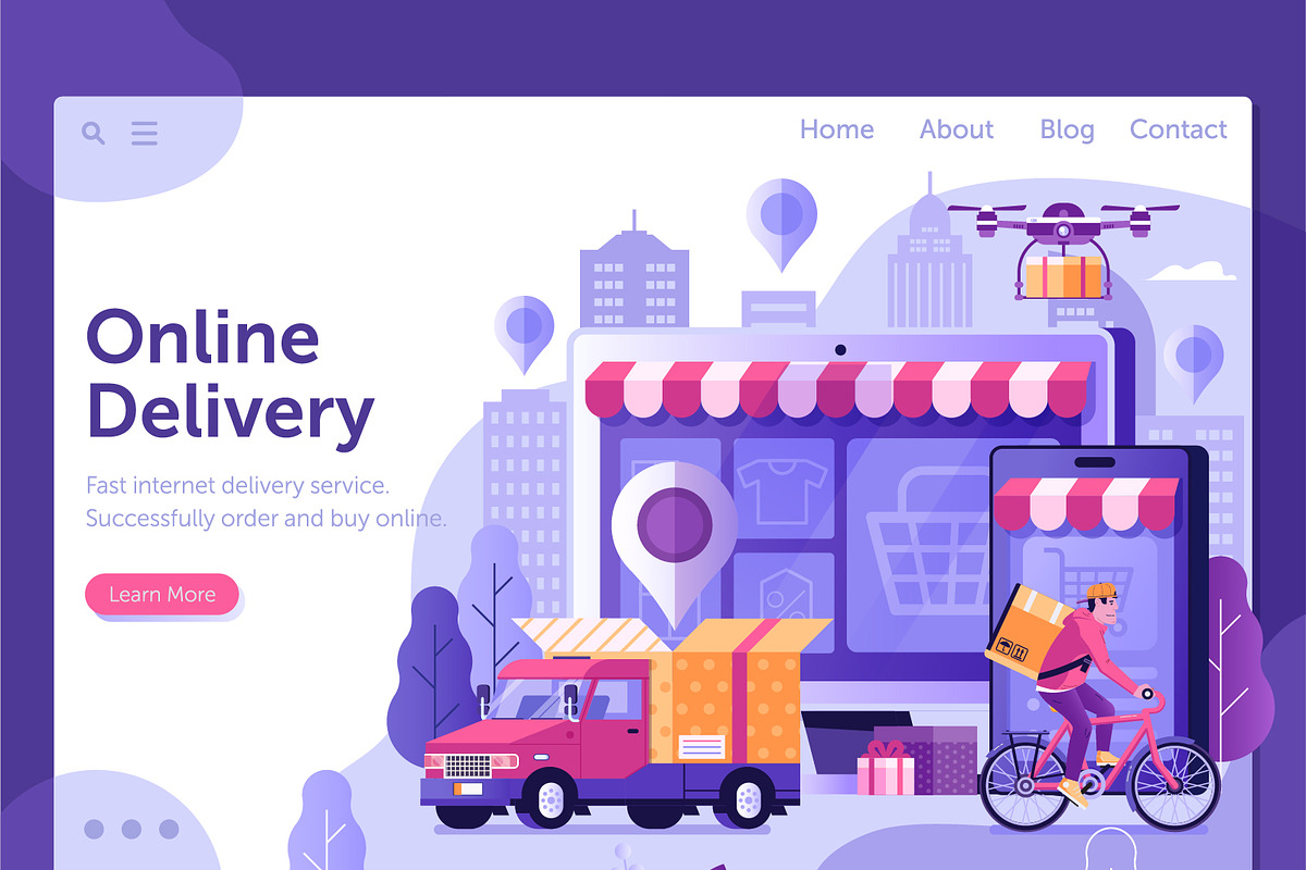 Online Shopping Web Illustrations, a Person Illustration by Alex Krugli (Photo 14 of 14)