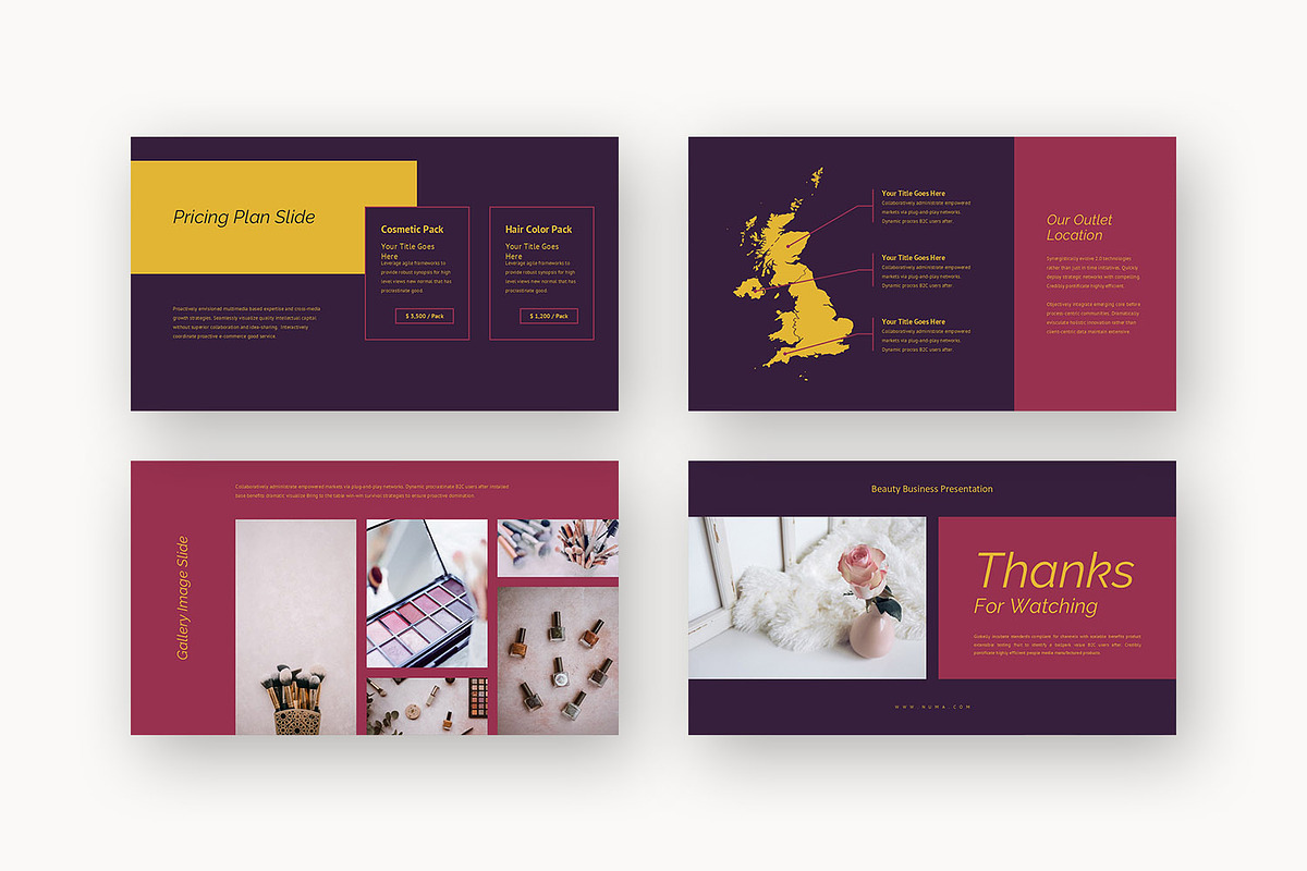 Numa : Beauty Brand Powerpoint, a Presentation Template by Punkl Camp (Photo 16 of 16)