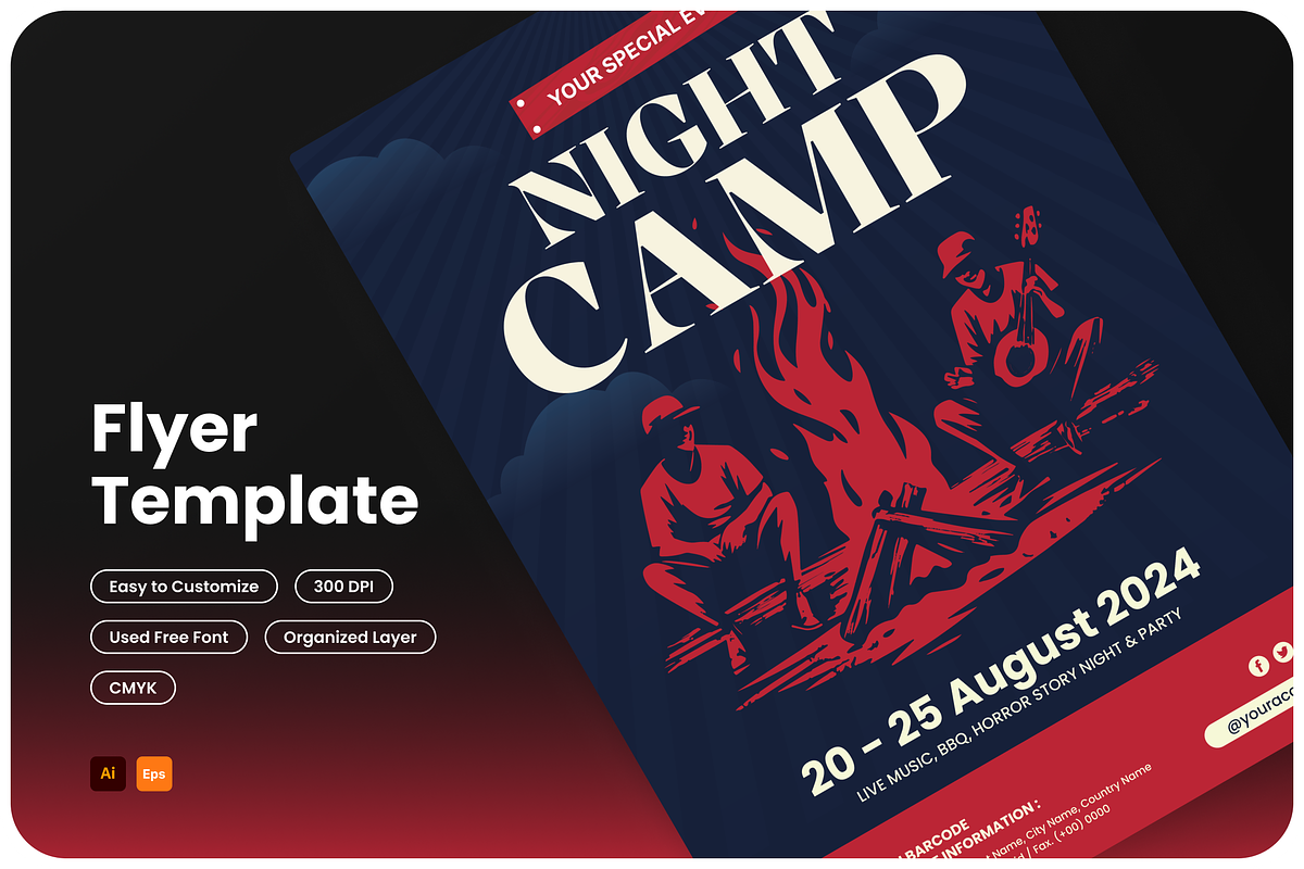 Night Camp Flyer, a Flyer Template by Annora Studio (Photo 1 of 5)