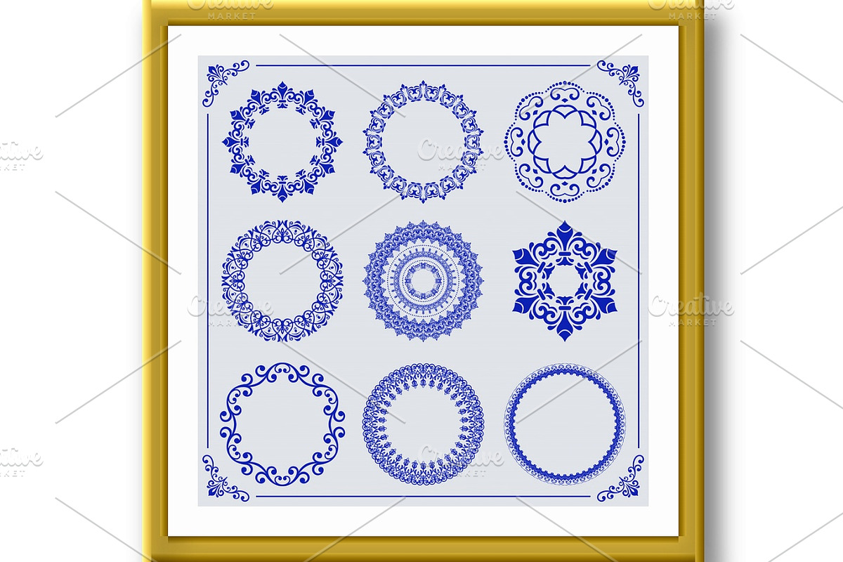 Vintage Big Set of Round Vector, a Decorative Illustration by FineArtStudio (Photo 2 of 3)