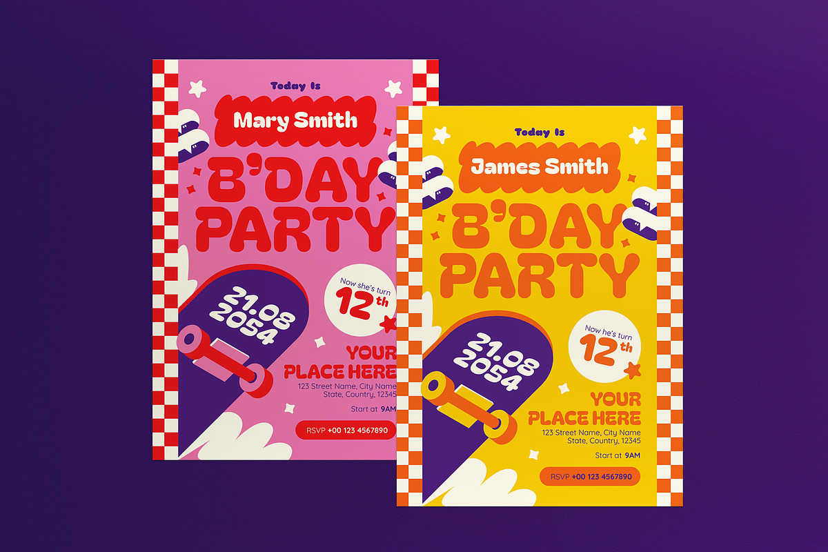 Yellow Pop Art Birthday Invitation, an Invitation Template by graphicook (Photo 1 of 3)