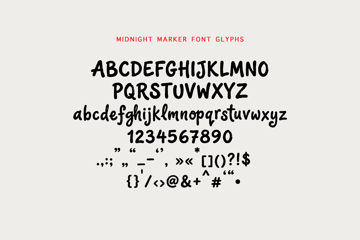 Midnight Marker | Handwritten Font, a Handwritten Font by gafaroff studio (Photo 6 of 6)