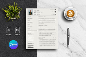Sleek Resume Template Pack | Canva