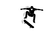 skateboard trick silhouettes showcas, an Illustration by Amazin_art (Thumbnail 31 of 31)