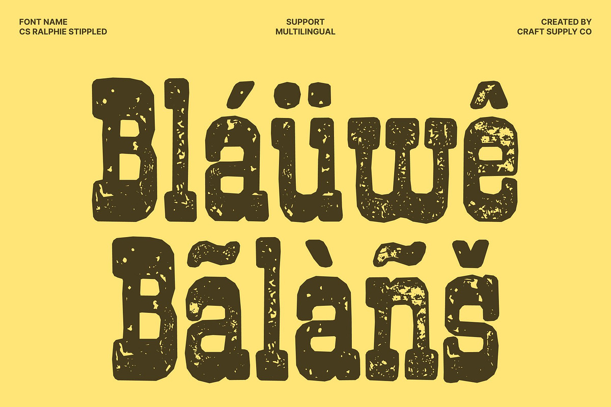 CS Ralphie Stamp, a Slab Serif Font by Craft Supply Co. (Photo 6 of 8)