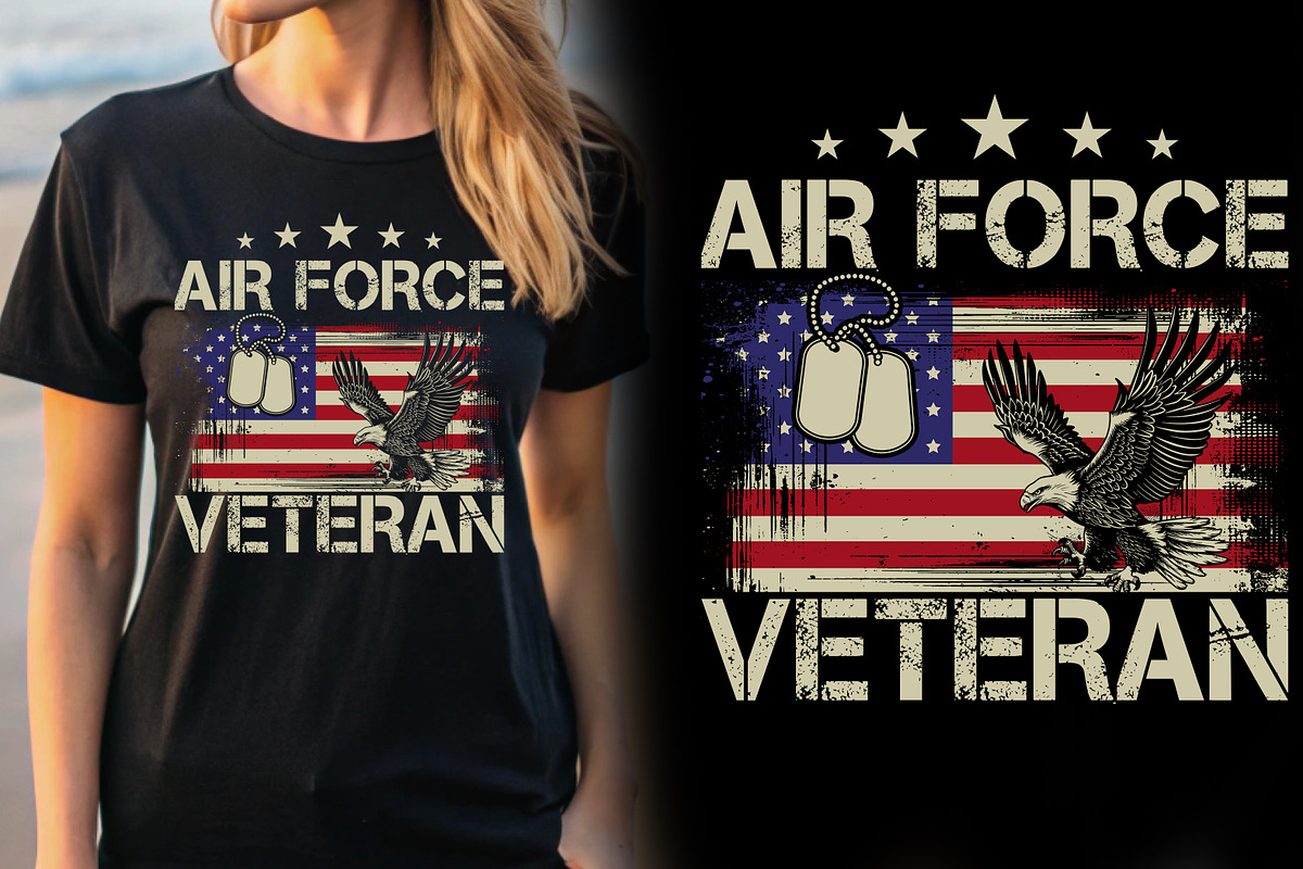 Veteran T-shirt Design, a Graphic by Crafts Bundle (Photo 1 of 2)