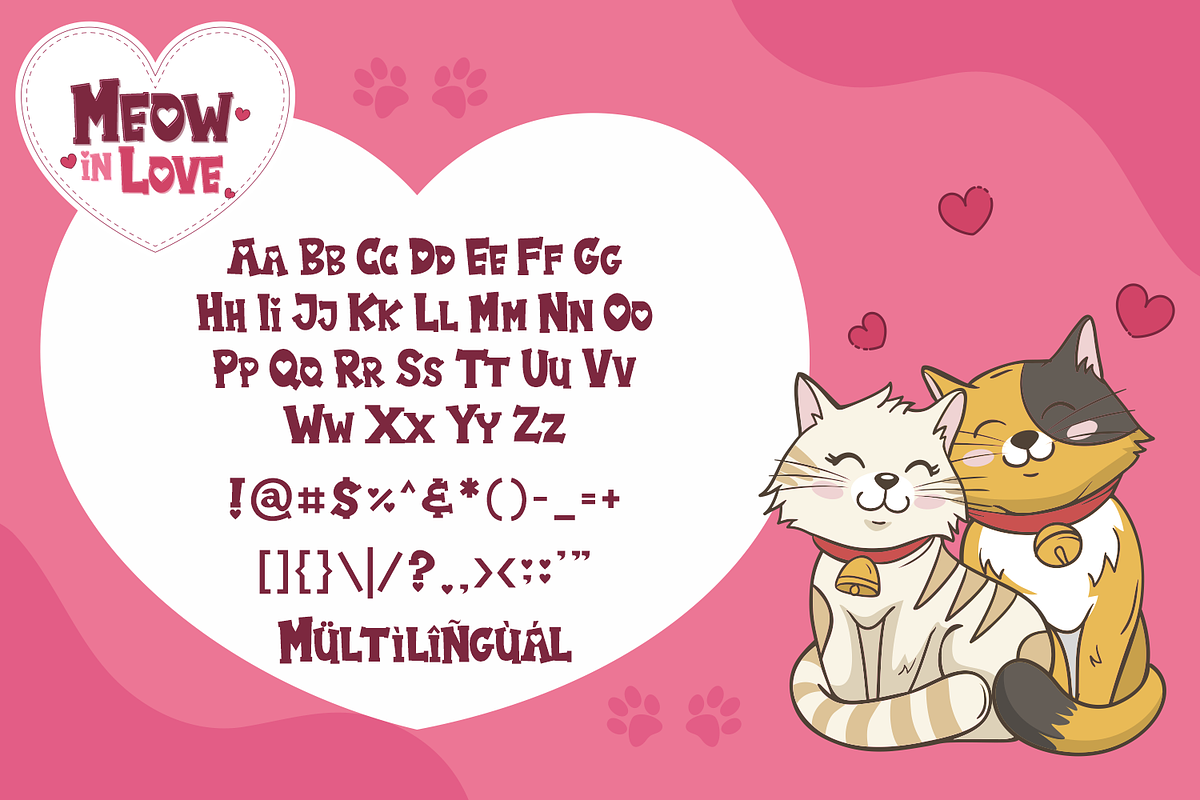 Meow in Love, a Font by Fachranheit Studio (Photo 10 of 11)
