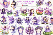 Watercolor Magical Garden Purple png, an Illustration by Watercolor design (Thumbnail 1 of 13)