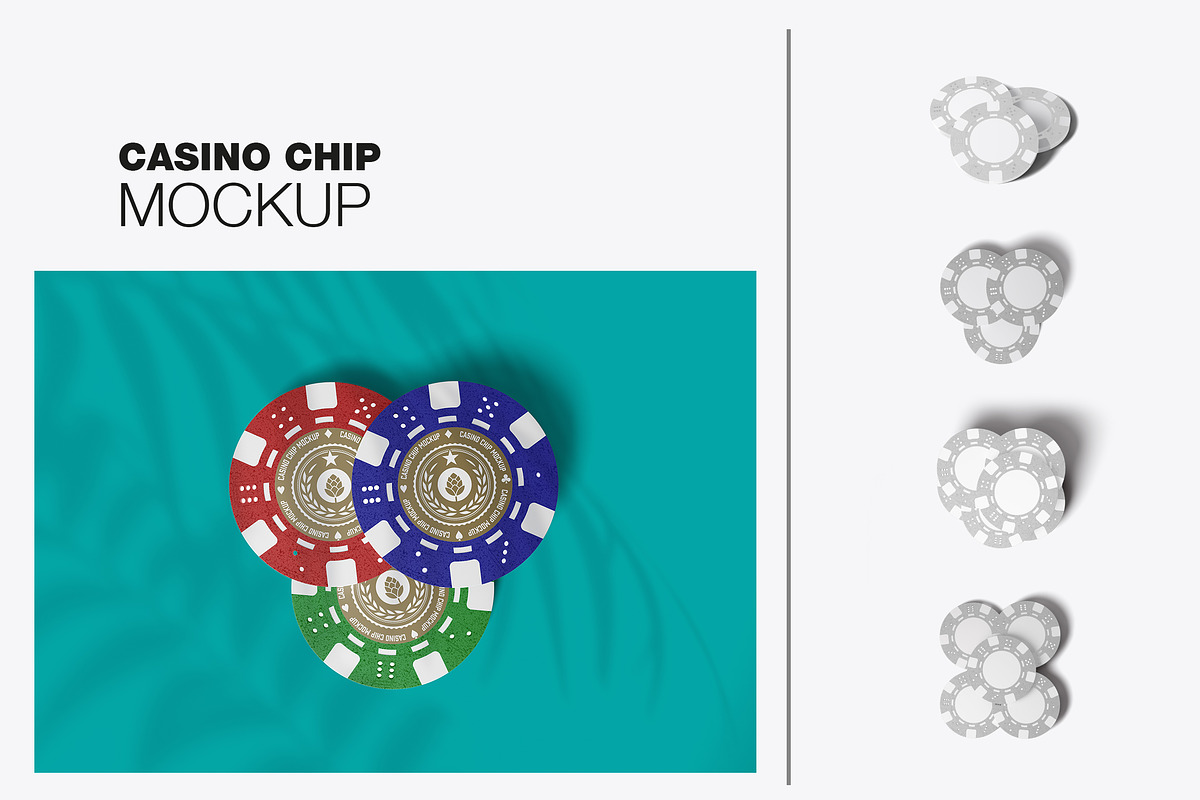 Set Casino Tokens Mockup, a Product Mockup by OneVectorStock (Photo 1 of 13)