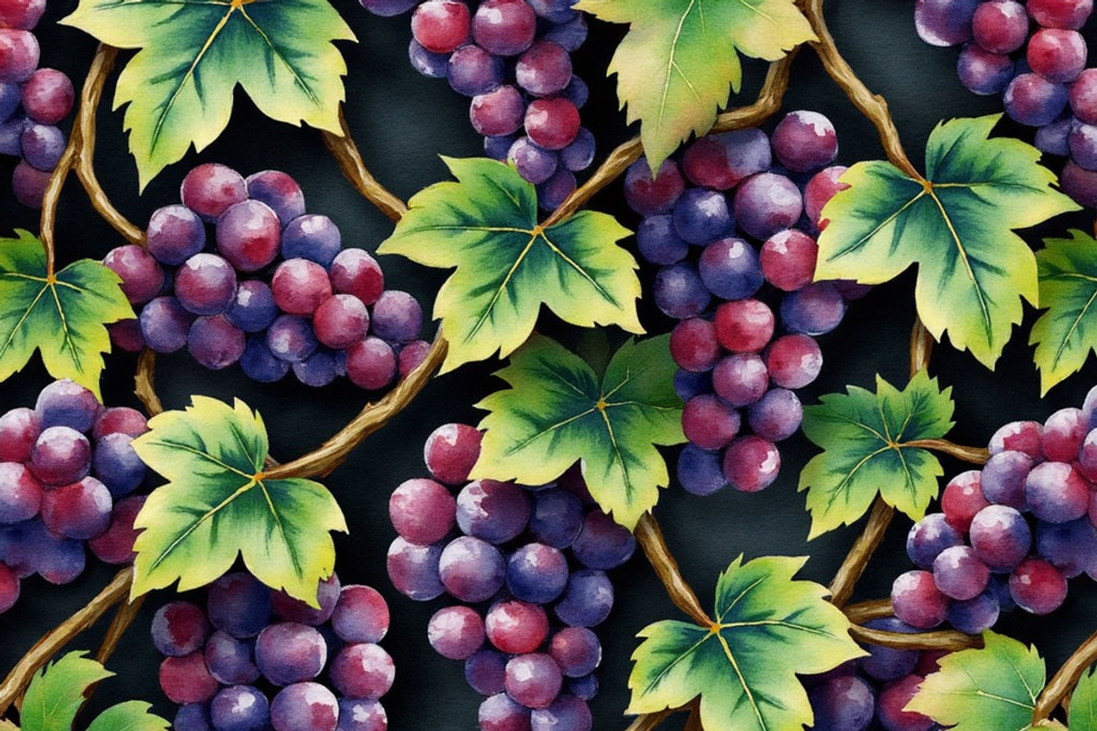 Seamless Pattern Grapes, a Pattern Graphic by PLUM&FIGS (Photo 4 of 5)