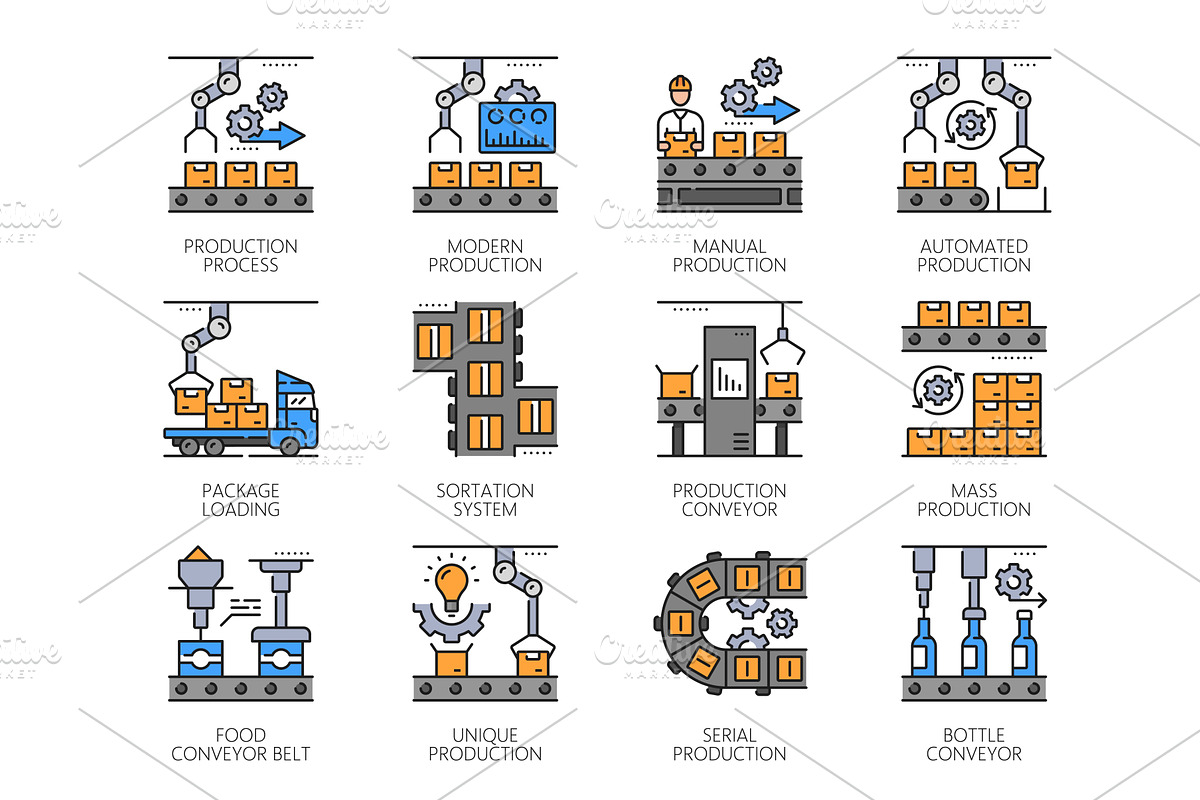 Mechanic and manual production, a Technology Illustration by Vector Tradition